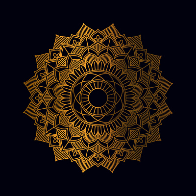 Golden mandala artwork. artwork mandala style