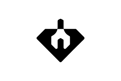 Diamond Wrench Letter W Logo branding company brand logo company branding design graphic design logo modern vector