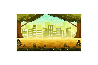 Nature and City Illustration graphic
