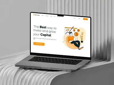 Crypto Exchange Website Design - Best Capital business concept crypto illustration landing page uiux user interface website design