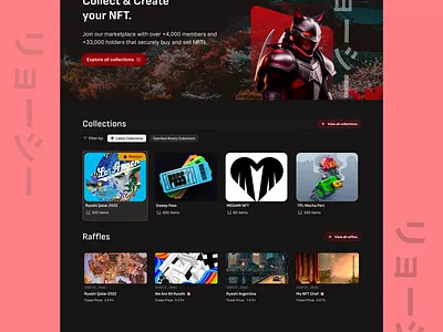 Ryoshi Labs - NFT Marketplace design ui web webdesign
