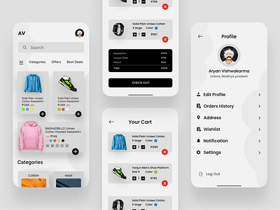 E-commerce App Design UI app desgin figma figma design graphic design ui uiux ux