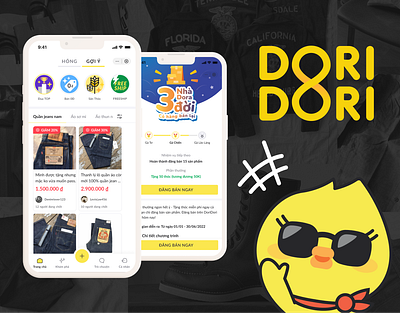 DoriDori | Re-commerce Platform app ecommerce graphic design recommerce ui uiux