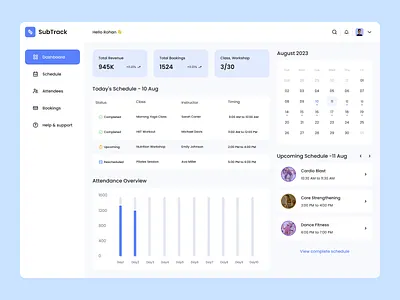 Sports Academy Schedule Management System Design animation branding dashboard design system product design product designer saas saas design saas product schedule management ui uidesign uidesigner uxdesign uxdesigner visual design webdesign