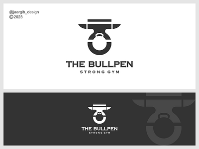 THE BULLPEN design logo apparel brand branding bull clothing design fitnes gym identity illustration logo sport vector