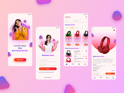 Headphone Store App Design app app design app for seller best app collection best app design buy headphone app creative app design design for seller ecommerce ecommerce app headphone headphone app headphone store app headset app selling app ui design unique app design ux design