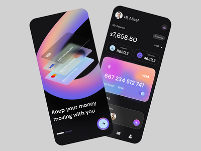 Banking App Design analytics balence banking banking app expends finance financial app mobile money money transfer saas security startup transection ui design visa wallet