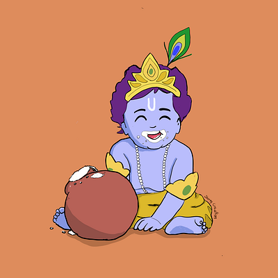 Radhe Radhe! 2d adorable blue cute dairy krishna krishnajanmasthami love