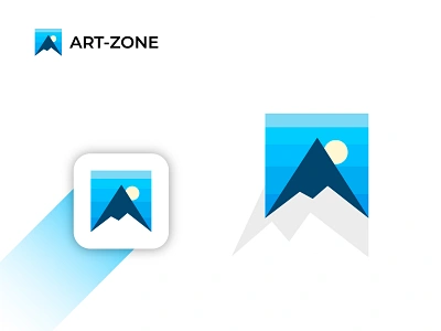 Latter A Art Zone Logo Design | Gallery Logo design alphabet app brand brand mark branding custom type design gambling ice iceberg icon identity label lettering logo logotype minimal logo popula logo type typography