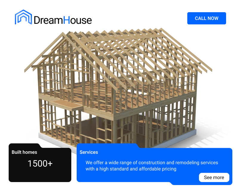 Construction company website animation branding company construction corporate design figma real estate ui ux web design website