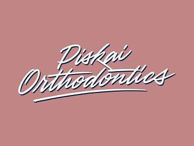 Piskai Orthodontics adventure beach california design hand drawn hand lettering holiday logo merchandise orthodontics tshirt design