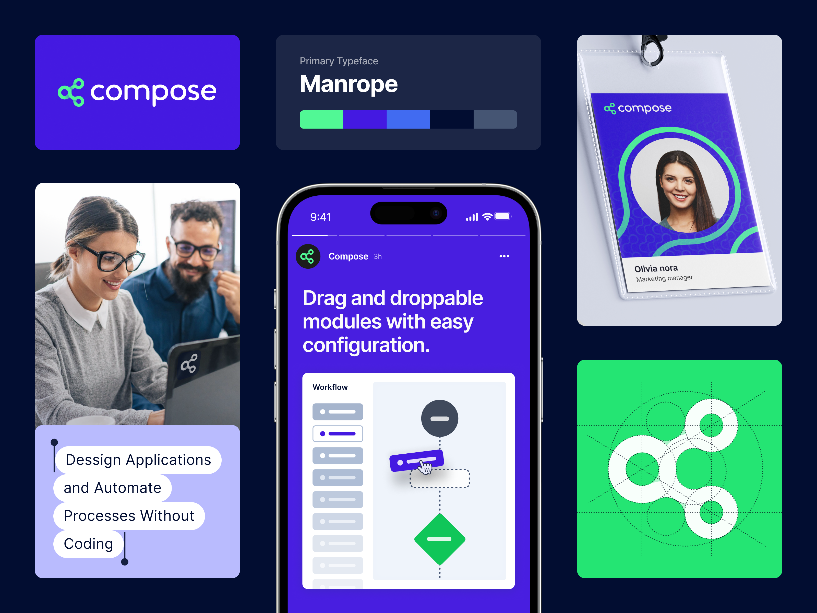 Compose Brand Direction ad banner brand identity branding corporate branding graphic design logo marketing oslo product design rebrand redesign saas social media startup ui ux