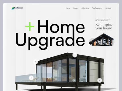 Realspace | Real Estate Website 3d animation bold clean home homepage house landing page property management real estate rental typography ui web design website