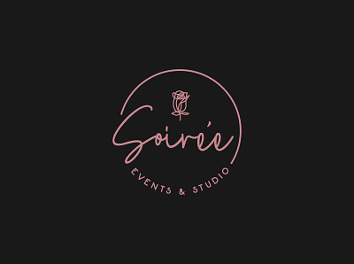 Soiree Events & Studio branding graphic design logo