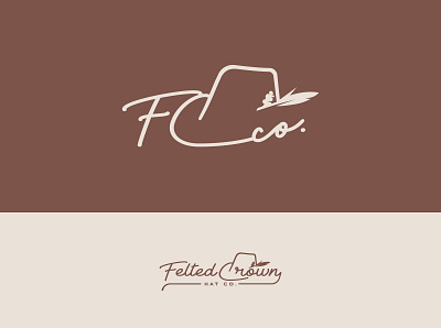 Felted Crown Hat Co. branding graphic design logo