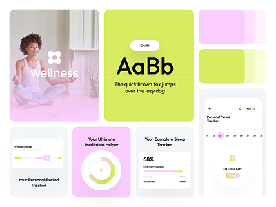 Wellness: All-in-One UI Kit app application brand identity branding components dashboard design system health healthcare ios mobile sports startup typography ui ui kit wellness