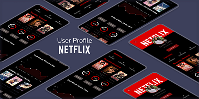 USER PROFILE FOR NETFLIX 3d animation app branding dailyui design graphic design illustration logo ui ux vector