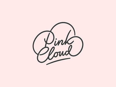 Pink Cloud adventure beach california cloud design hand lettering holiday illustration logo logo design monoline pink tshirt design