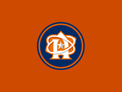 Retro NASA Astros Logo - Orange Version - Astros Baseball - Sticker