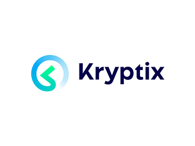 Kryptix_K Letter with coin app icon blockchain brand identity branding coin colorful creative crypto crypto logo gradient k letter krypto logo maker modern nft online saas tech logo technology