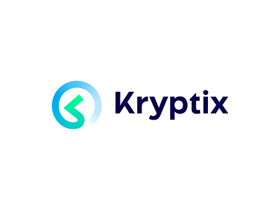 Kryptix_K Letter with coin app icon blockchain brand identity branding coin colorful creative crypto crypto logo gradient k letter krypto logo maker modern nft online saas tech logo technology