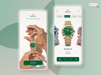 Rolex App Design 3d animation art branding digitaldesign ecommerce flatdesign graphic design illustration innovationsync logo mobile motion graphics nft product design shopify ui vector watch app webdesign