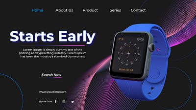 Smartwatch Landing Page branding graphic design landing page typography ui ux website