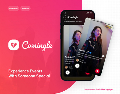 Comingle (Experience Event with someone special) animation application branding design graphic design illustration logo motion graphics ui ux web website