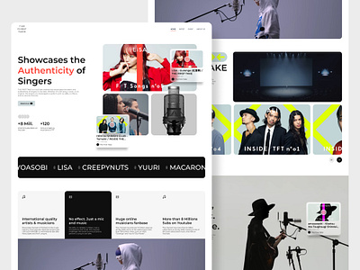The First Take's Landing Page Design 🎵 art dailyui landing page minimalist music music video product design ui design ui exploration uiux user interface web design website youtube video