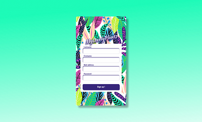 Daily UI 1 - Sign Up daily ui challenge dailyui plants sign up ui ux