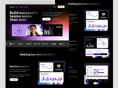 Zenso SaaS Startup Webflow design analytics chart dark data design framer landing page saas saas dark design saas design saas landing page startup template ui web web design web interface web site webflow webpage