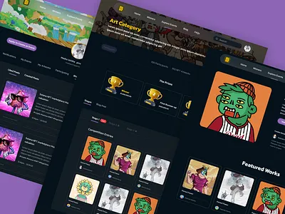 Tournest User Dashboard screens blockchain crypto dashboard ui web web design web3