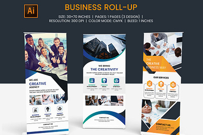 Business Roll-Up Banner advertising rollup. agency rollup banner billboard business business roll up business roll up bannger clean corporate roll up creative rollup global illustrator template industry rollup marketing marketing roll up modern promotion roll up roll up banner rollup stand banner