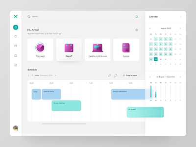 MyWork - Effective work management app - light mode app clean dashboard design figma icons light mode modern product productivity time reporting time tracker track ui ux web app