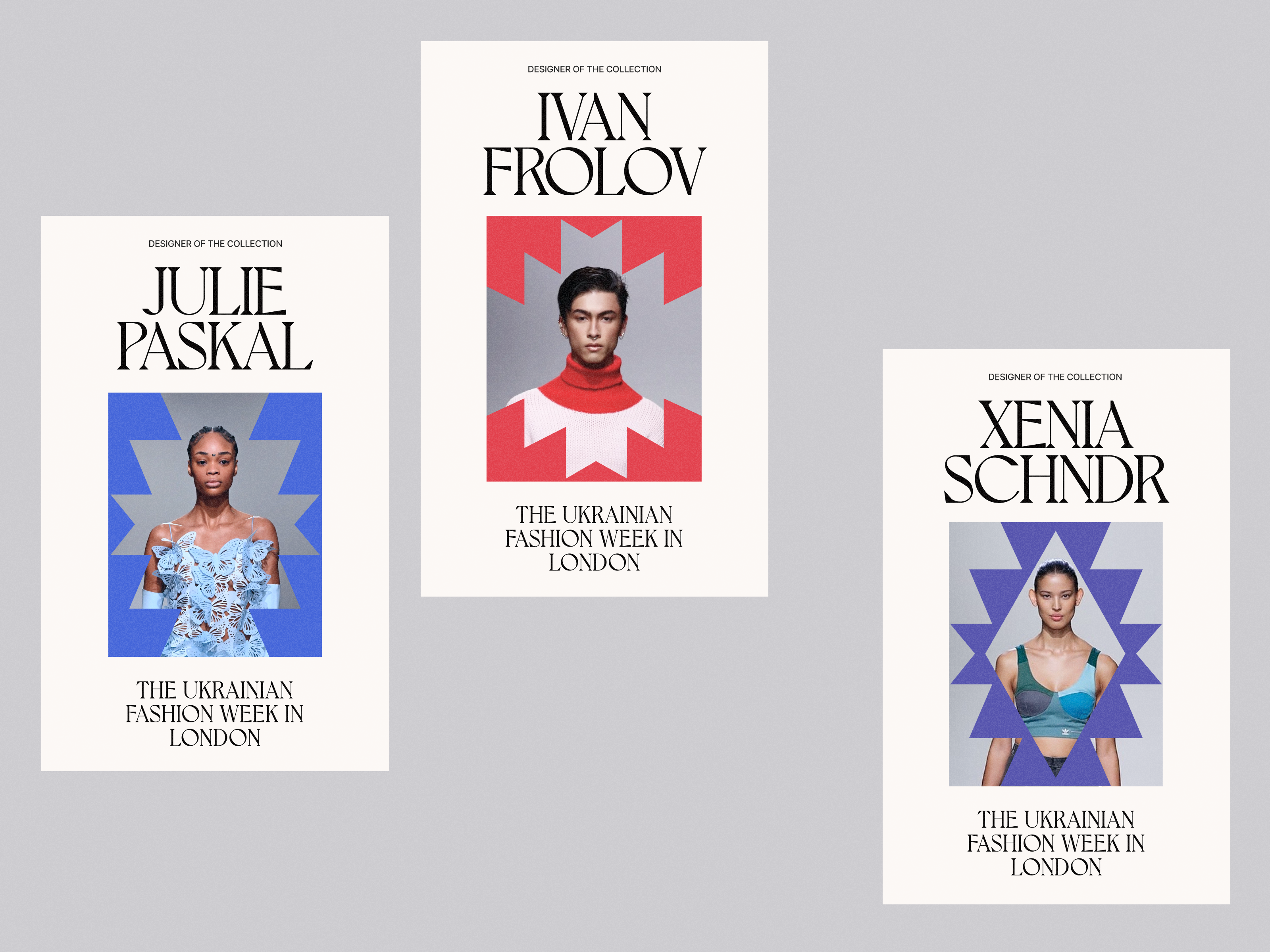 London Fashion Week Posters anton schnaider clean clothes collection fashion frolov ivan frolov julie paskal ksenia schnaider kseniaschnaider london mobile new paskal pattern poster red sch typography ukraine