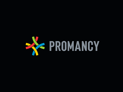 Promancy brand identity branding collaboration cross design emblem geometric graphic design icon identity illustration interweaving logo logotype mark symbol vector visual identity weaving web app development