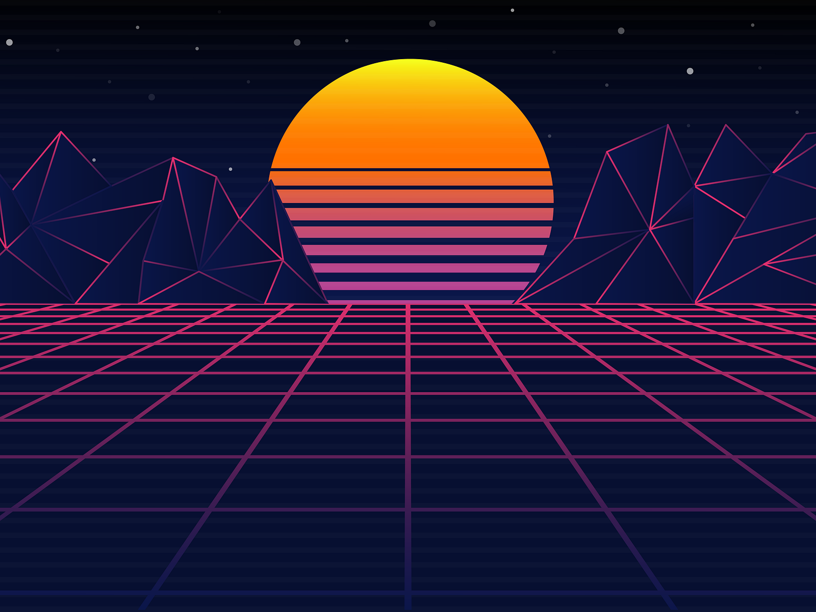 Retro wave background by Holly Molly on Dribbble