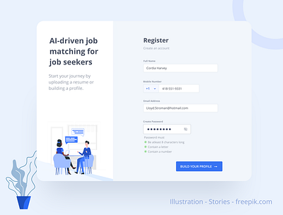Job Portal app concept prod ui ui design