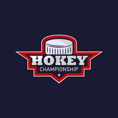 Hokey vintage logo background banner branding championship design game graphic design illustration logo retro vector vintage