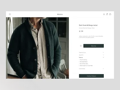 Ecommerce minimal - Product Page UXUI add to cart clean clothing design e commerce ecommerce mens clothing minimal minimalism minimalistic product page shop shopify shopping shopping page ui ux web design web shop website