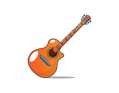 Guitar Vector 🎸 cartoon design graphic guitar guitar icon guitar logo guitar vector icon illustration logo modern modern vector vector vector design