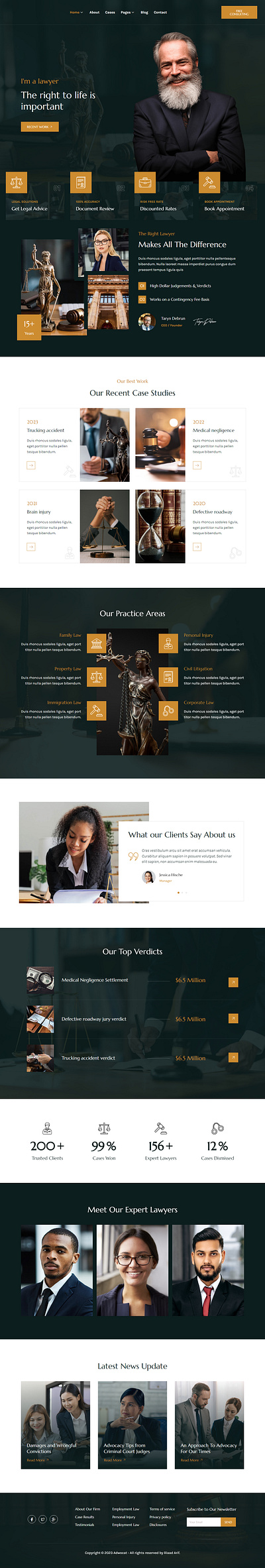 Law Firm & Attorney Website agency website design elementor pro elementor website landing page law firm website professional website responsive website ui ux design web web design web designer website website design website designer wordpress wordpress elementor wordpress landing wordpress website