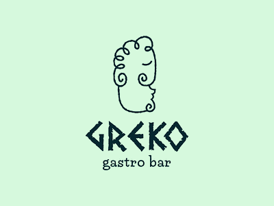 Logo for greek gastro bar art bar branding doodle gastro graphic design greek icon illustration logo menu modern package pattern pita pub restaraunt salad simple typography