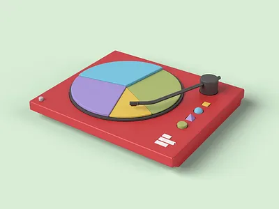 Supermetrics turntable pie chart 3d data visualization pie chart turntable