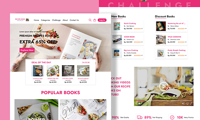 Daily UI Challenge - D8 - landing page for recipe books website daily ui challenge design design website e commerce landing page recipe books ui ui ux design uidesign