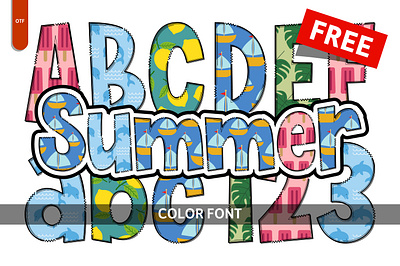 Summer - Free Font branding color font colorful font creative font design font free graphic design illustration summer svg vector