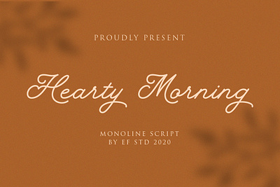 Hearty Morning - New Monoline Script branding font calligraphy font classic font classic script cursive cursive font design display font font logo font lovely font mono script monoline monoline font script font stylish font typography wedding font