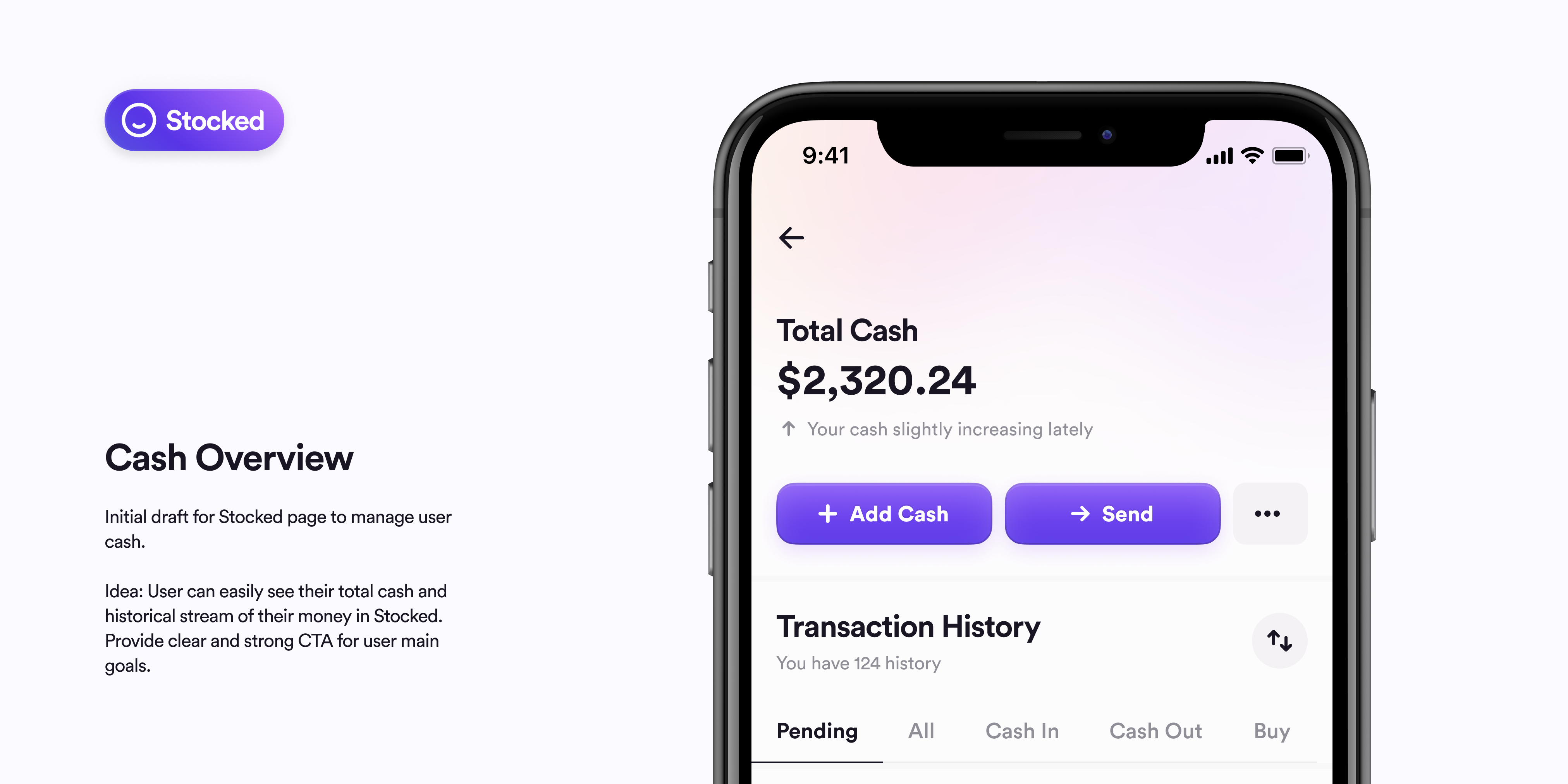💎 Stocked Portfolio clean design layout mobile mobile app ui user inteface