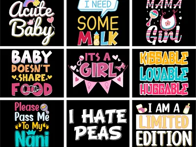 Baby Onesies T-shirt Collection | Kids T-shirt Bundle baby bundle tee design baby bundle tees baby bundle tshirts baby shirt bundle baby tee bundle baby tee designs bundle baby tshirt bundle baby tshirt bundle design baby tshirt bundle designs illustration kids bundle tee design kids shirt bundle kids shirt bundle design kids shirt bundle designs kids shirts bundle kids tee bundle kids tshirt bundle kids tshirt bundle design print typography