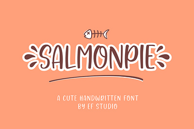 Salmonpie | A Cute Handwritten Font branding casual font cds cricut cricut font cute font display font font hand lettered hand lettering handwriting font handwritten font kids font logo font t shirt design